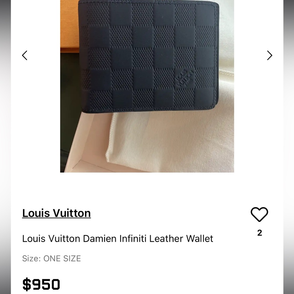 Louis Vuitton Portefeuille Multiple Bifold Wallet /Black/ Damier Infini Leather - Picture 14 of 14